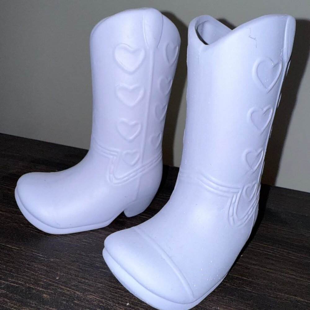 Cowboy Boots Purple Pottery Vases/Decor